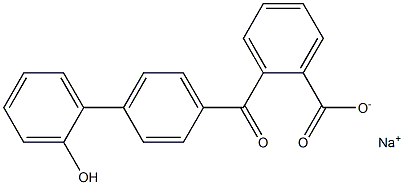 o-[p-(2-ヒドロキシフェニル)ベンゾイル]安息香酸ナトリウム 化学構造式