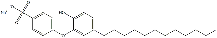 2'-ヒドロキシ-5'-ドデシル[オキシビスベンゼン]-4-スルホン酸ナトリウム 化学構造式