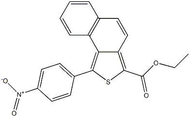 1-(4-Nitrophenyl)naphtho[1,2-c]thiophene-3-carboxylic acid ethyl ester,,结构式