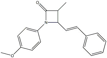 1-(4-Methoxyphenyl)-3-methyl-4-styrylazetidin-2-one 结构式