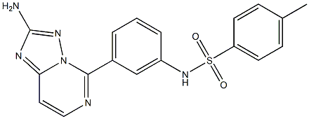 2-Amino-5-[3-(4-methylphenylsulfonylamino)phenyl][1,2,4]triazolo[1,5-c]pyrimidine Structure