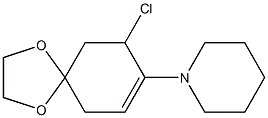 3-クロロ-4-ピペリジノスピロ[シクロヘキサン-1,2'-1,3-ジオキソラン]-4-エン 化学構造式