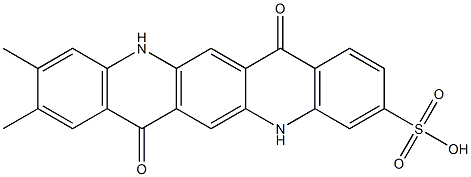 5,7,12,14-Tetrahydro-9,10-dimethyl-7,14-dioxoquino[2,3-b]acridine-3-sulfonic acid 结构式