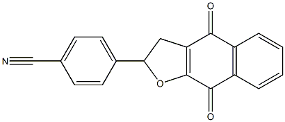 2-(4-Cyanophenyl)-2,3-dihydronaphtho[2,3-b]furan-4,9-dione,,结构式