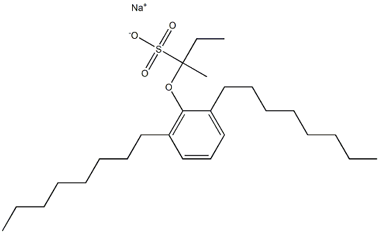 2-(2,6-Dioctylphenoxy)butane-2-sulfonic acid sodium salt Structure