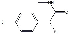 α-ブロモ-4-クロロ-N-メチルベンゼンアセトアミド 化学構造式