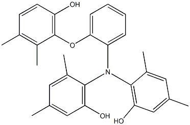 N,N-Bis(6-hydroxy-2,4-dimethylphenyl)-2-(6-hydroxy-2,3-dimethylphenoxy)benzenamine Struktur