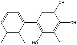 3-Methyl-5-(2,3-dimethylphenyl)benzene-1,2,4-triol Structure