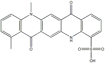 5,7,12,14-Tetrahydro-8,12-dimethyl-7,14-dioxoquino[2,3-b]acridine-4-sulfonic acid,,结构式