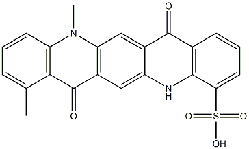 5,7,12,14-Tetrahydro-8,12-dimethyl-7,14-dioxoquino[2,3-b]acridine-4-sulfonic acid Structure