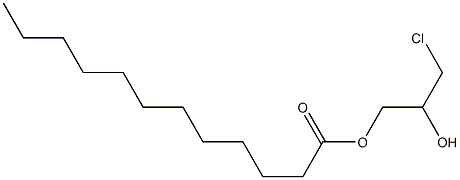 ドデカン酸3-クロロ-2-ヒドロキシプロピル 化学構造式