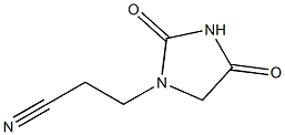 1-(2-シアノエチル)ヒダントイン 化学構造式