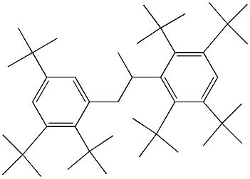 2-(2,3,5,6-Tetra-tert-butylphenyl)-1-(2,3,5-tri-tert-butylphenyl)propane Struktur