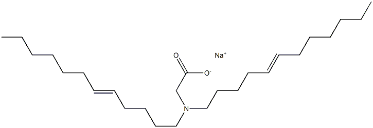 N,N-Di(5-dodecenyl)glycine sodium salt,,结构式