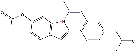 6-エチルインドロ[2,1-a]イソキノリン-3,9-ジオールジアセタート 化学構造式