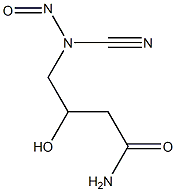 4-(N-Cyano-N-nitrosoamino)-3-hydroxybutyramide 结构式