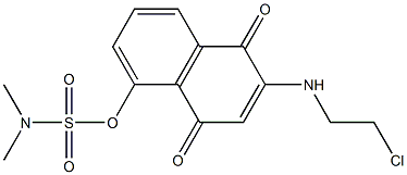 2-(2-Chloroethylamino)-5-dimethylaminosulfonyloxy-1,4-naphthoquinone,,结构式