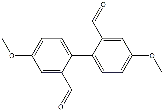 4,4'-Dimethoxybiphenyl-2,2'-dicarbaldehyde,,结构式