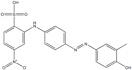 2-[4-(4-Hydroxy-3-methylphenylazo)anilino]-4-nitrobenzenesulfonic acid 结构式