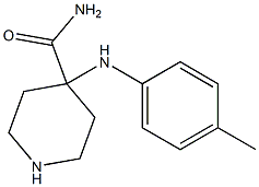 4-[(4-Methylphenyl)amino]-4-piperidinecarboxamide,,结构式