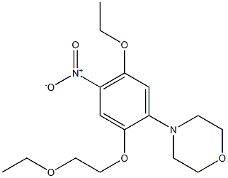 4-[5-Ethoxy-2-(2-ethoxyethoxy)-4-nitrophenyl]morpholine Struktur