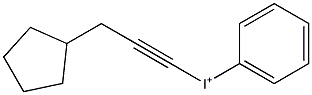 (3-Cyclopentyl-1-propynyl)phenyliodonium Structure