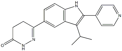 6-[3-Isopropyl-2-(4-pyridinyl)-1H-indol-5-yl]-4,5-dihydropyridazin-3(2H)-one Struktur