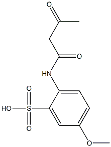 2-(アセトアセチルアミノ)-5-メトキシベンゼンスルホン酸 化学構造式