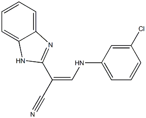 2-(1H-Benzimidazol-2-yl)-3-(3-chloroanilino)propenenitrile Structure