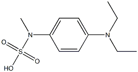 4-(ジエチルアミノ)アニリノメタンスルホン酸 化学構造式