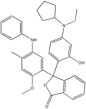 3-(5-Anilino-2-methoxy-4-methylphenyl)-3-[4-(N-cyclopentyl-N-ethylamino)-2-hydroxyphenyl]phthalide