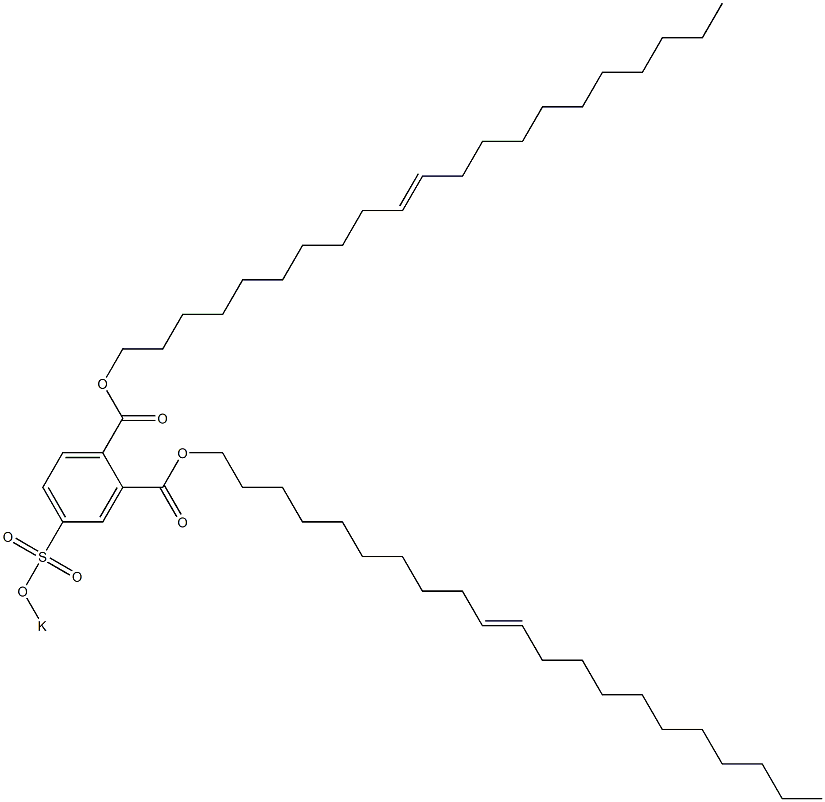 4-(Potassiosulfo)phthalic acid di(10-henicosenyl) ester,,结构式