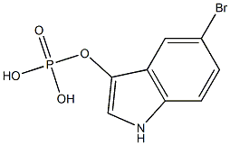 りん酸5-ブロモ-1H-インドール-3-イル 化学構造式