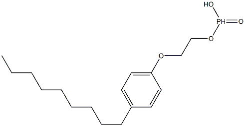ホスホン酸水素2-(4-ノニルフェノキシ)エチル 化学構造式