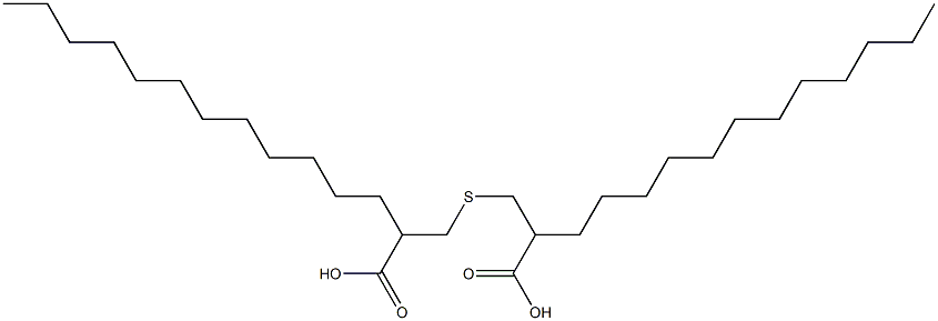 2,2'-[Thiobis(methylene)]bis(myristic acid) Structure