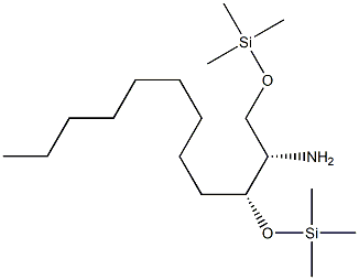 (2S,3R)-1,3-ビス(トリメチルシリルオキシ)-2-ドデカンアミン 化学構造式