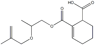 1-シクロヘキセン-2,3-ジカルボン酸水素2-[2-(メタリルオキシ)プロピル] 化学構造式