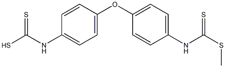 [Oxybis(4,1-phenylene)]bis(imino)bis(dithioformic acid methyl) ester Structure