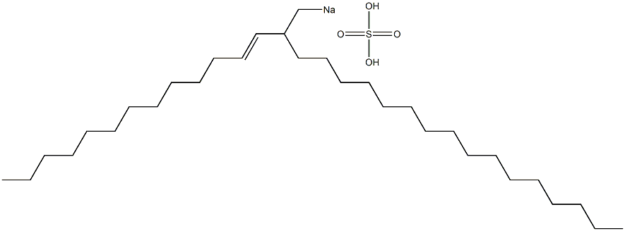 Sulfuric acid 2-(1-tridecenyl)octadecyl=sodium ester salt 结构式