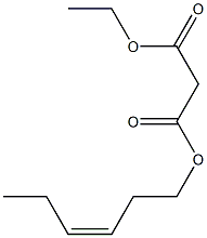 Malonic acid 1-ethyl 3-[(Z)-3-hexenyl] ester Struktur