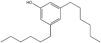 3,5-ジヘキシルフェノール 化学構造式