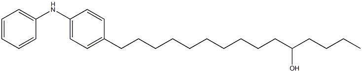 4-(11-Hydroxypentadecyl)phenylphenylamine,,结构式