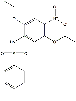 N-(2,5-ジエトキシ-4-ニトロフェニル)-4-メチルベンゼンスルホンアミド 化学構造式