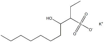 4-Hydroxyundecane-3-sulfonic acid potassium salt,,结构式