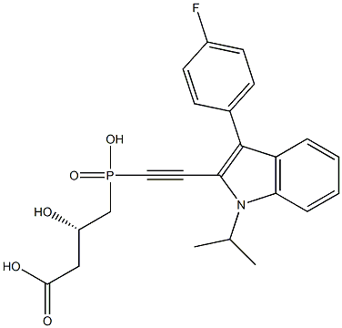 (3S)-3-Hydroxy-4-[hydroxy[[1-isopropyl-3-(4-fluorophenyl)-1H-indol-2-yl]ethynyl]phosphinyl]butyric acid