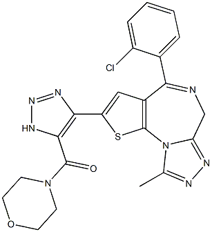 4-(2-Chlorophenyl)-2-(5-morpholinocarbonyl-1H-1,2,3-triazol-4-yl)-9-methyl-6H-thieno[3,2-f][1,2,4]triazolo[4,3-a][1,4]diazepine