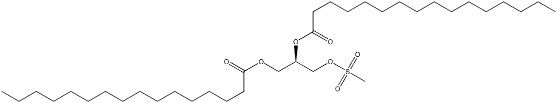 [R,(+)]-1-O,2-O-Dipalmitoyl-L-glycerol 3-methanesulfonate Structure