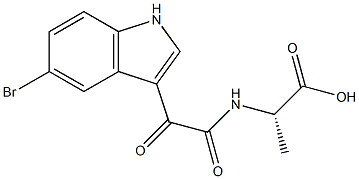 N-[[(5-Bromo-1H-indol-3-yl)carbonyl]carbonyl]-L-alanine Structure
