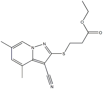 3-[(3-Cyano-4,6-dimethylpyrazolo[1,5-a]pyridin-2-yl)thio]propionic acid ethyl ester|