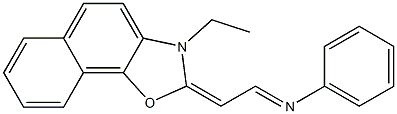 N-[2-(3-エチルナフト[2,1-d]オキサゾール-2(3H)-イリデン)エチリデン]ベンゼンアミン 化学構造式